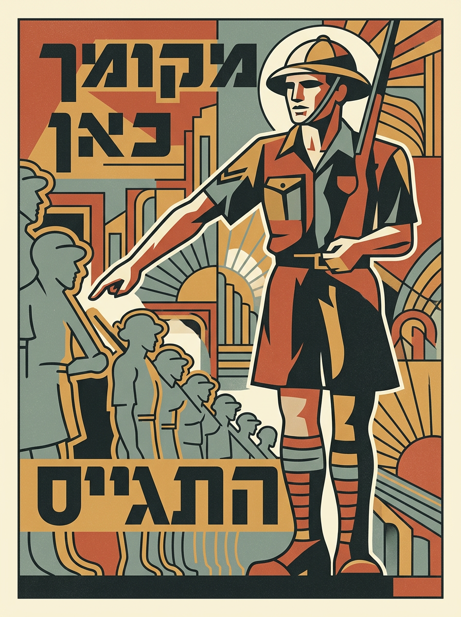 Hagana enlistment poster: Your place is here