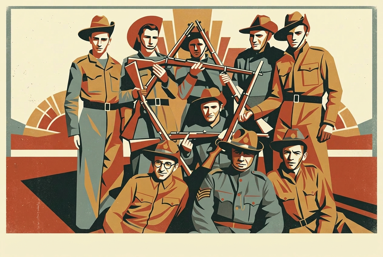 Pluga Daled — rifles crossed into a Star of David
