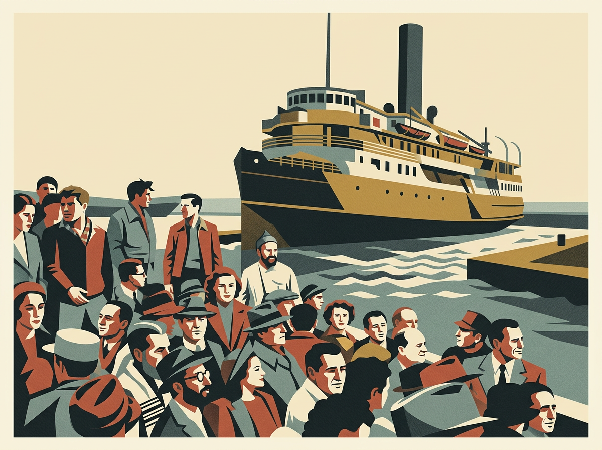 Arrival by steamer at Jaffa