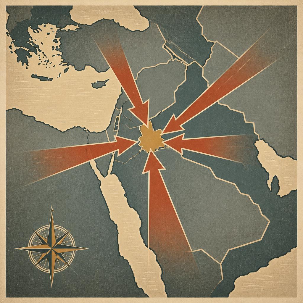 Regional map of the seven-front war
