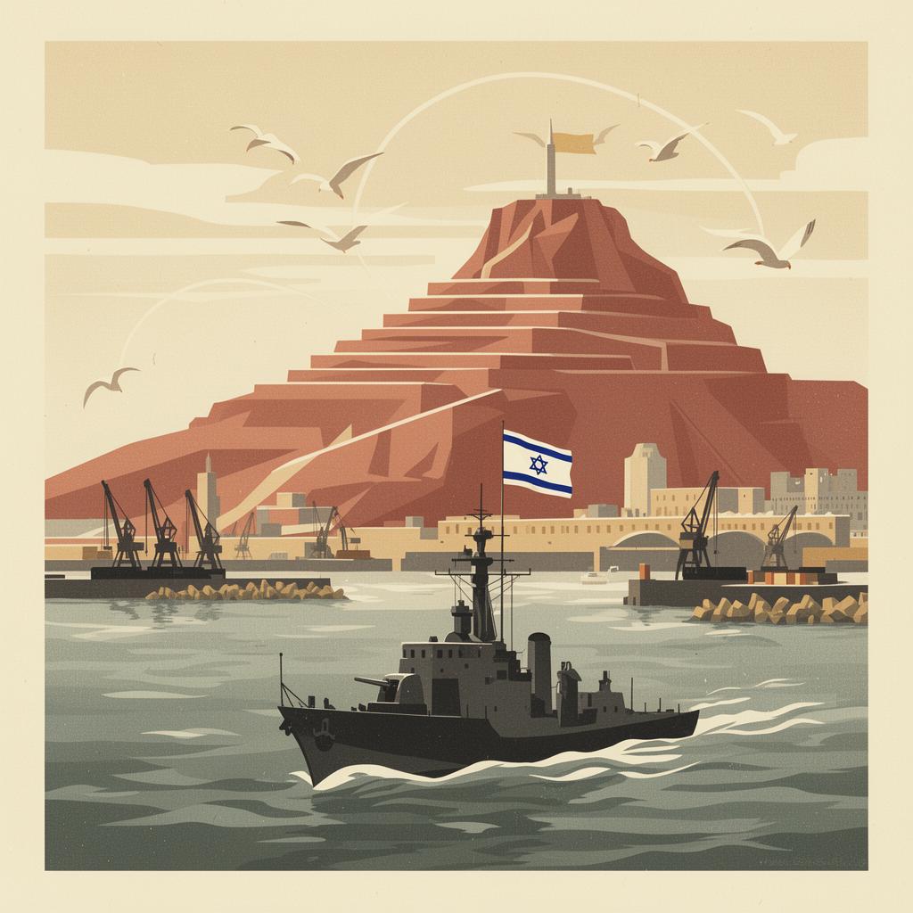 Haifa port from the sea